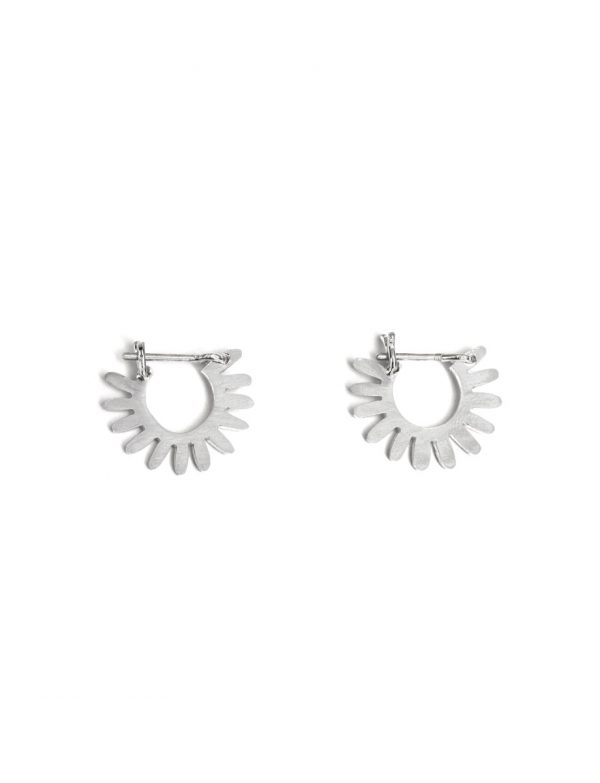 Small Whirlpool Hoop Earrings – Silver