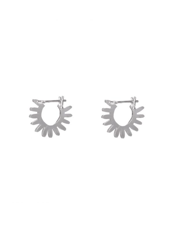 Small Whirlpool Hoop Earrings – Silver