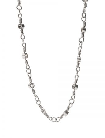 Long Swivel Chain Necklace – Silver