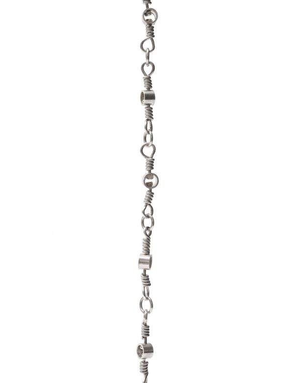Long Swivel Chain Necklace – Silver