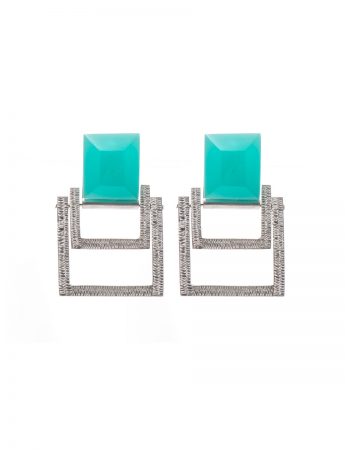 Square Earrings – Turquoise