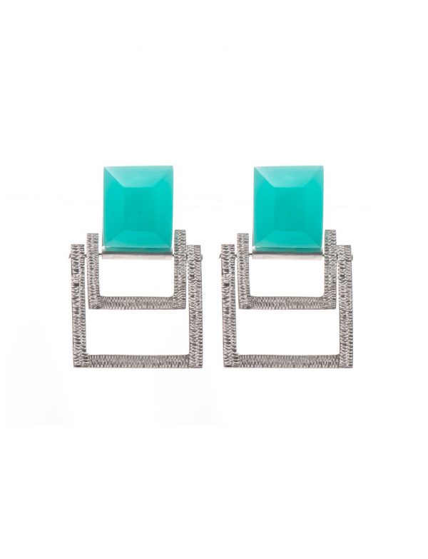 Square Earrings – Turquoise