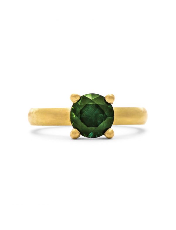 Solitaire Parti Sapphire Ring
