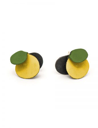 Violet Stud Earrings – Yellow & Green