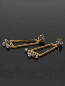 Apsara Drop Earrings - Grey Diamond - Lisa Black - Instagram