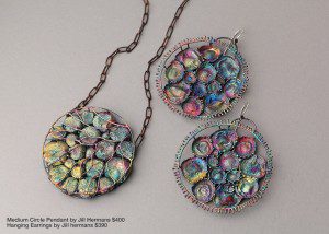 Necklace and earrings by Jill Hermans