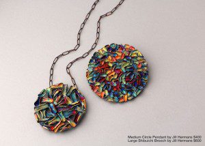 Necklace and brooch by Jill Hermans