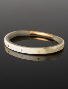 Horn & Gold Bangle - Gold Rivets - Lisa Black - Instagram