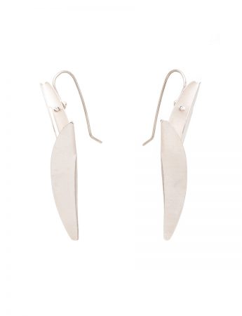 Long Bird of Paradise Earrings – Silver