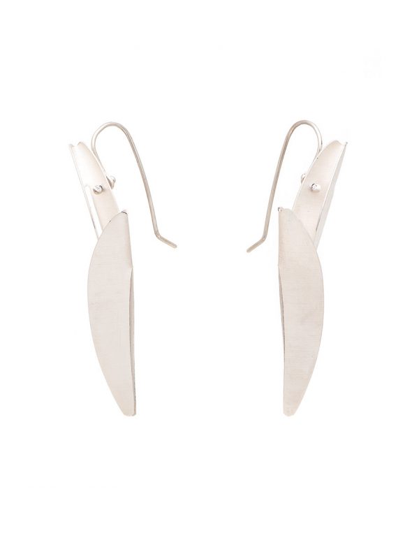 Long Bird of Paradise Earrings – Silver