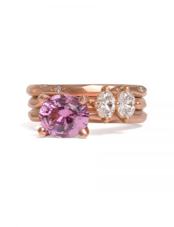 Oval Apple Blossom Ring – Pink Sapphire