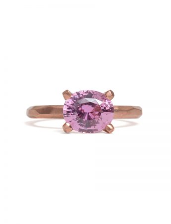 Oval Apple Blossom Ring – Pink Sapphire