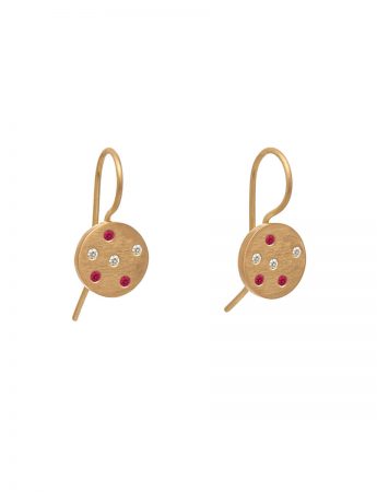 Ruby Speckled Earrings