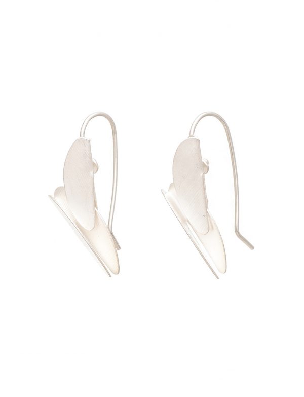 Small Bird of Paradise Earrings – Silver