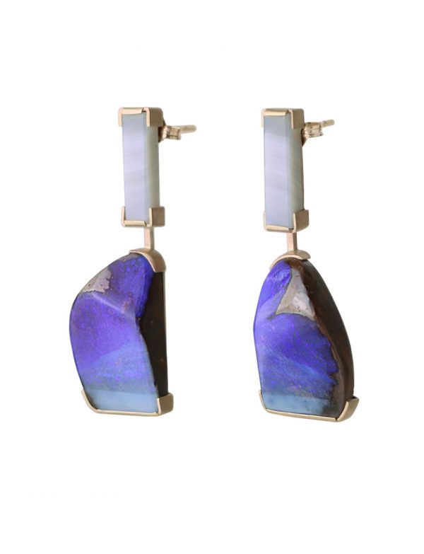 Ultraviolet Earrings – Agate & Opal