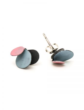 Violet Stud Earrings – Baby Blue & Pink