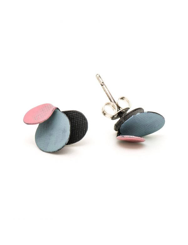 Violet Stud Earrings – Baby Blue & Pink