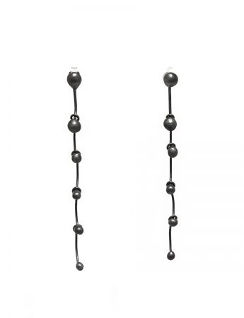 Long Gouttes Earrings – Black