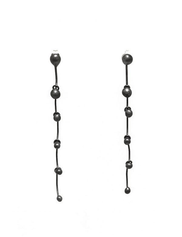 Long Gouttes Earrings – Black