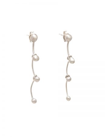 Gouttes Four Drop Earrings – Bleached Silver