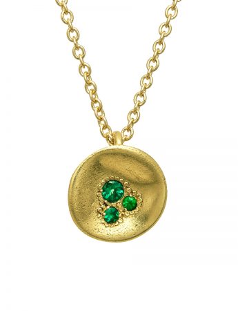 Posy Pendant Necklace – Emerald & Yellow Gold