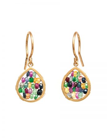 Reef Earrings – Ruby, Sapphire & Emerald