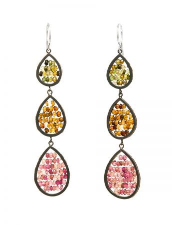 Three Tier Reef Earrings – Tourmaline