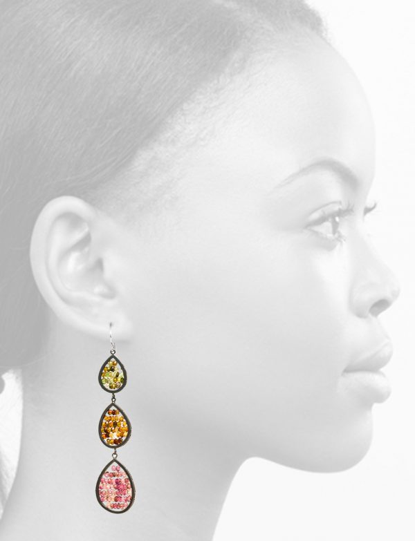 Three Tier Reef Earrings – Tourmaline
