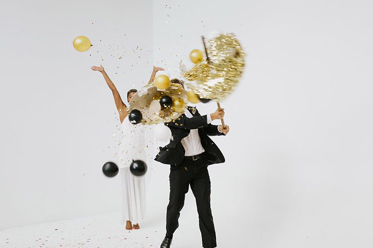 Industrial Glitter Wedding Inspiration - Smashing the Pinata
