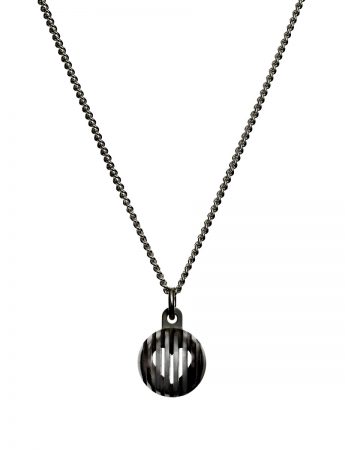 Black Secret Orb Pendant Necklace – Heart