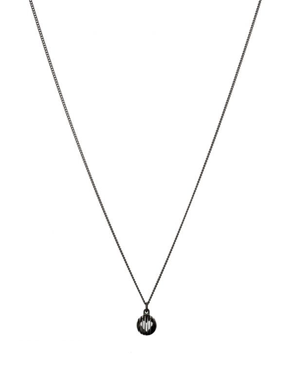 Black Secret Orb Pendant Necklace – Heart