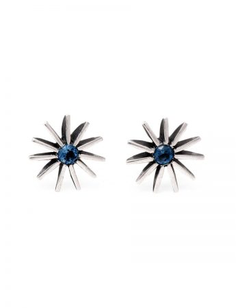 Large Radiant Star Earrings – Blue Sapphire