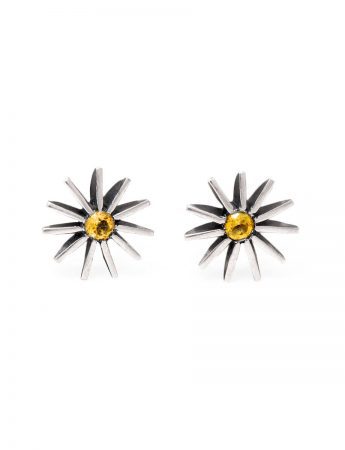 Large Radiant Star Earrings – Yellow Sapphire