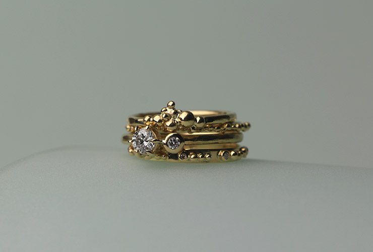 Dionysus Granulation Ring Stack - Jeanette Dyke