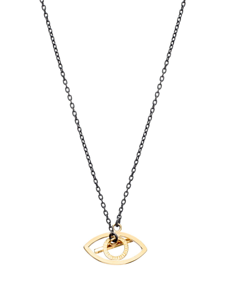 Eye Necklace – Yellow Gold & Sterling Silver