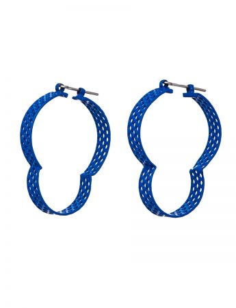 Blue Cloud Hoop Earrings