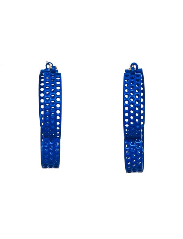 Blue Cloud Hoop Earrings