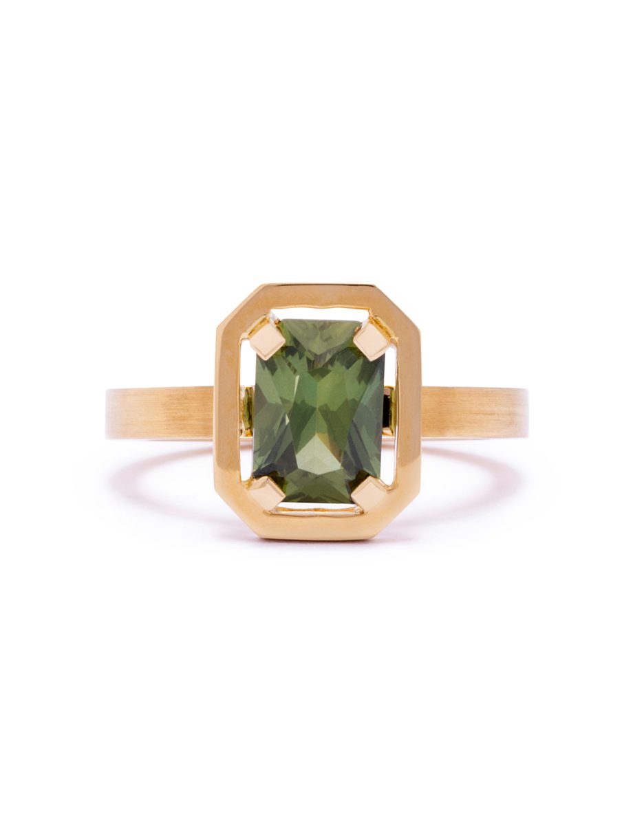 Drift Ring – Yellow Gold & Sapphire