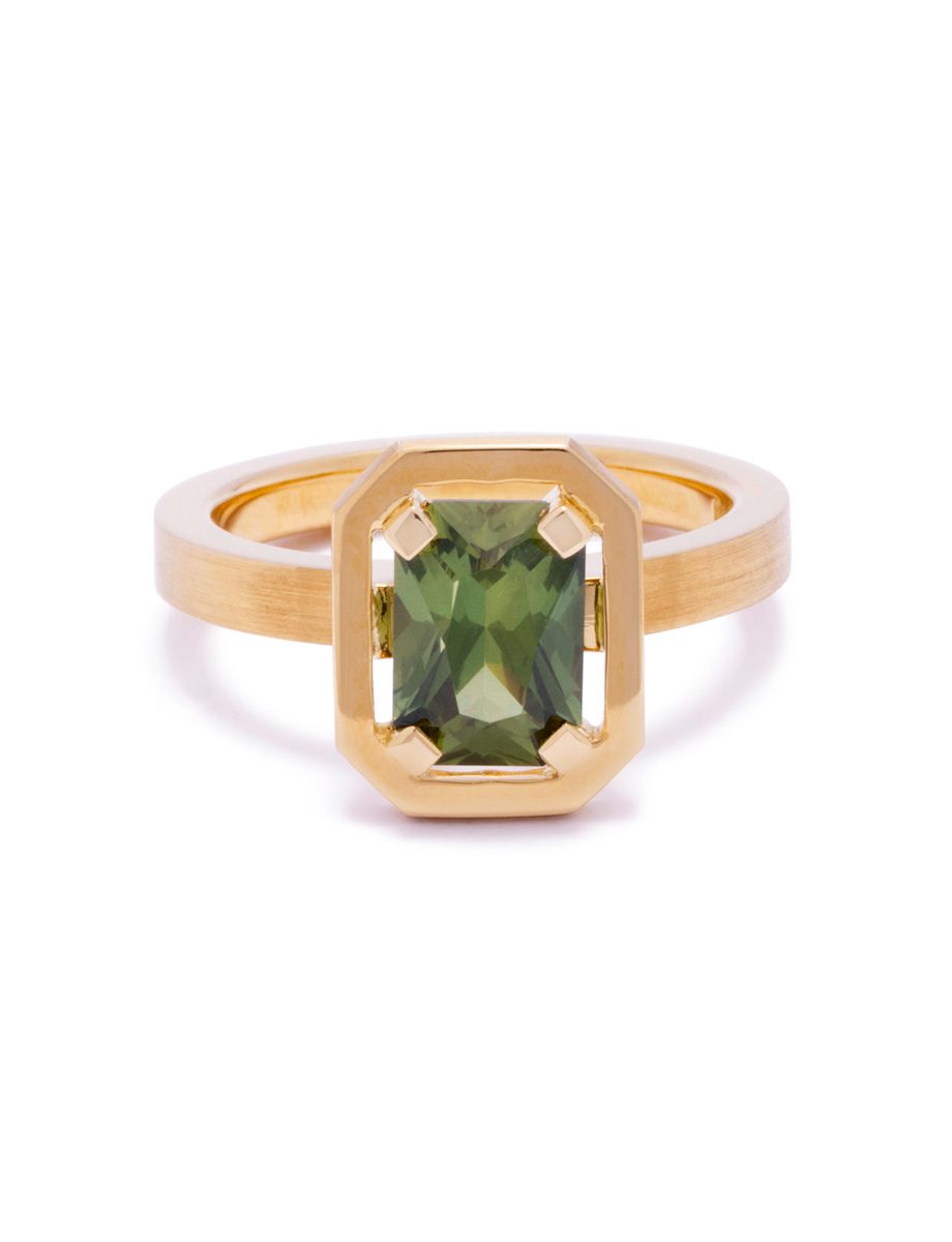 Drift Ring – Yellow Gold & Sapphire