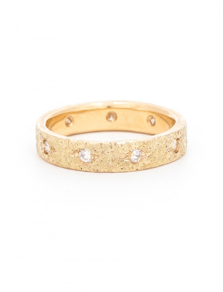 Golden Earth Diamond Eternity Ring