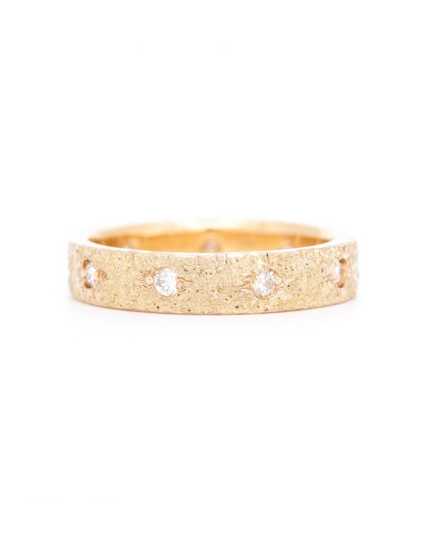 Golden Earth Diamond Eternity Ring