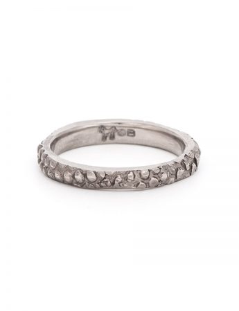 Textura Dot White Gold Wedding Band