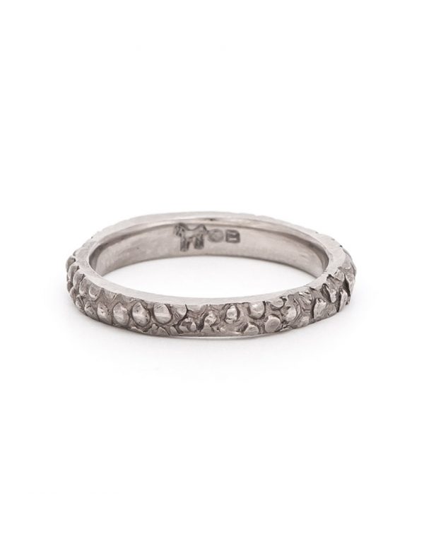 Textura Dot White Gold Wedding Band