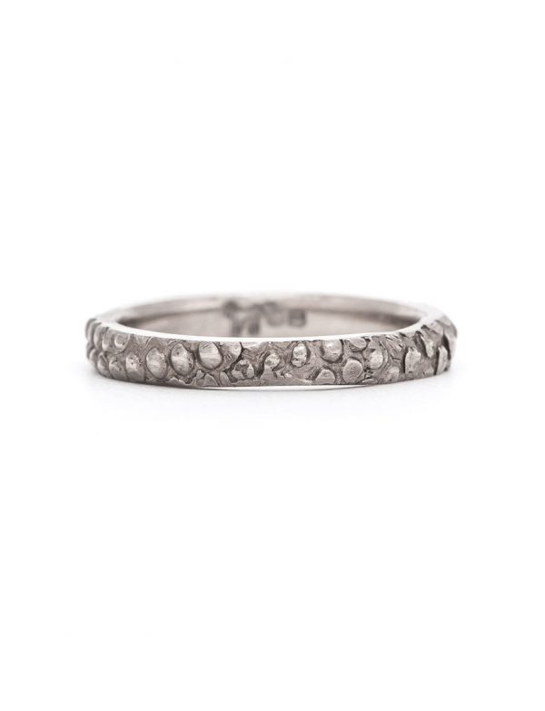 Textura Dot White Gold Wedding Band