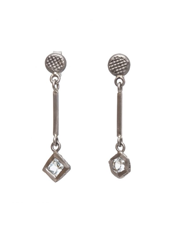 Textura Hex & Square Topaz Earrings