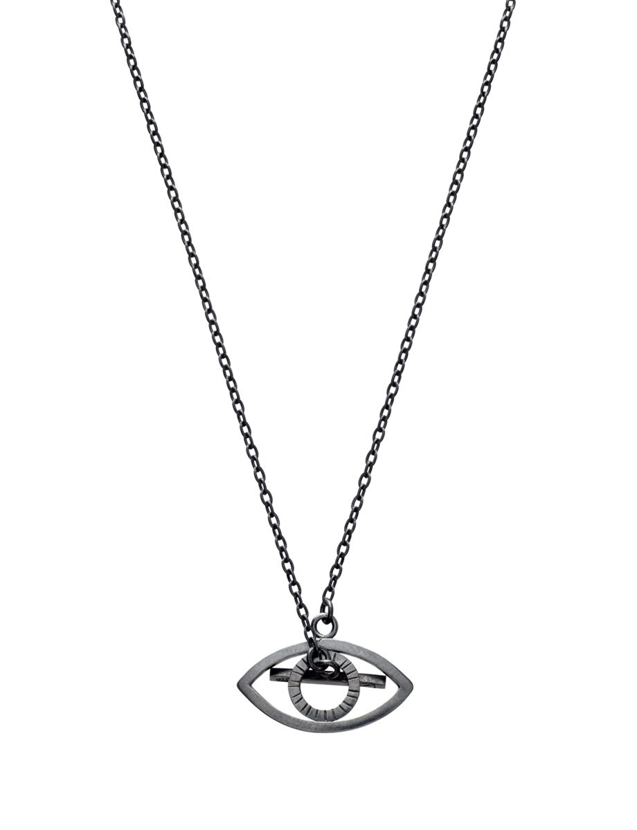 Eye Necklace – Blackened Sterling Silver