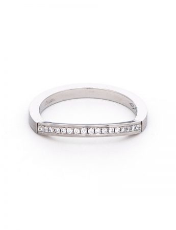 Edge Wedding Ring – Platinum & Diamond