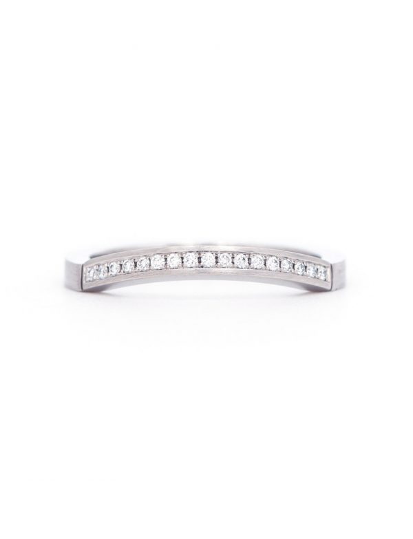 Edge Wedding Ring – Platinum & Diamond