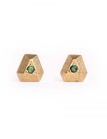 Tourmaline Point Earrings – Yellow Gold