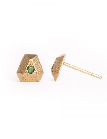 Tourmaline Point Earrings – Yellow Gold